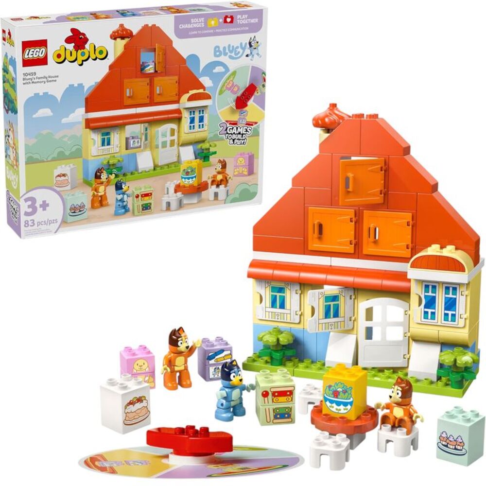 LEGO DUPLO Bluey: Bluey’s Family House with Memory Game 10459